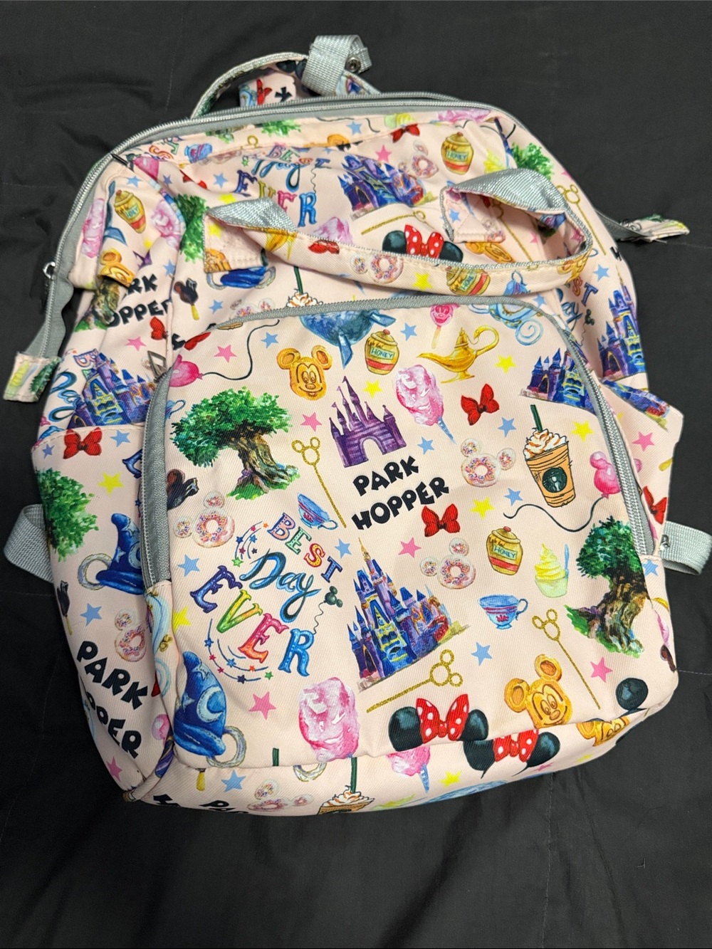 Disney Park Hopper Diaper bag Backpack - Pink Patterned Theme Park-